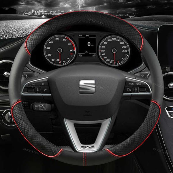 

steering wheel covers car steering wheel cover microfiber leather 38cm non-slip for seat tarraco arona ateca ibiza toledo mii leon arosa exe