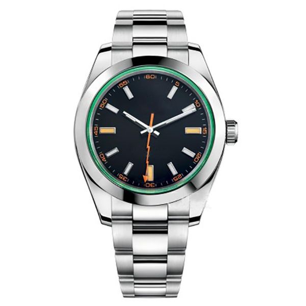 

luxury mens watch sapphire glass waterproof automatic mechanical movement 904l stainless steel black dial exp man watches male wri1997, Slivery;brown