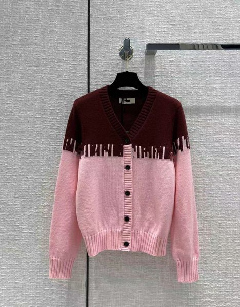 

milan runway sweaters 2023 new spring long sleeves v neck print women's sweater high end jacquard cardigan designer sweater 1108-11, White;black