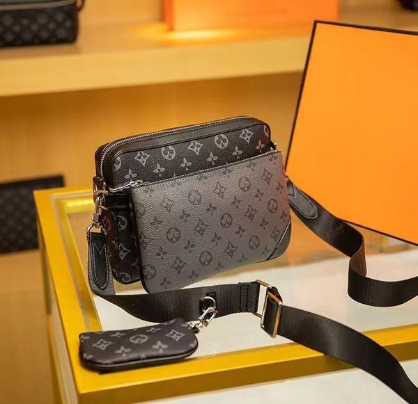 

2022 designers men evening bag 3 pcs 1 set cross body wallets leather patchwork women fashion handbags shoulder bags louiseitys 1 viutonitys