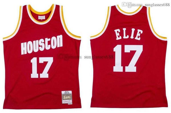 

stitched 17 elie jersey s-6xl mitchell & ness 1993-94 mesh hardwoods classics retro basketball jerseys men women youth, Black;red