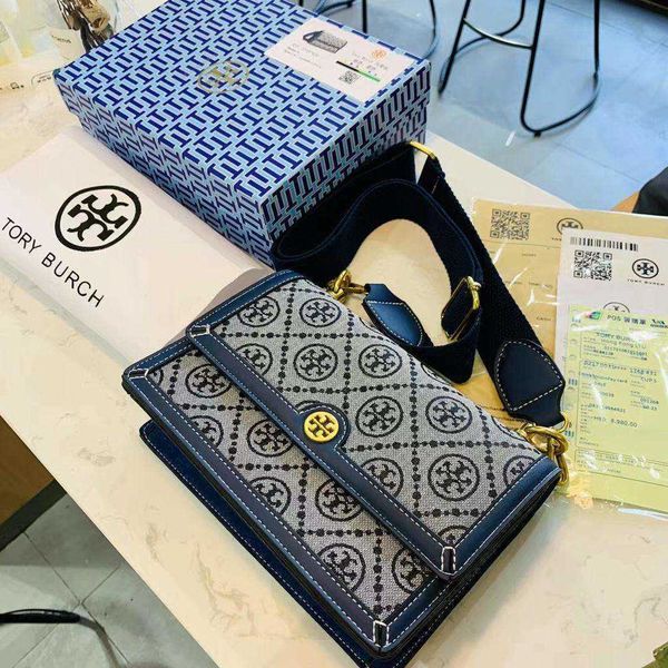 

luxury woman's handbag torys fashion burchs designer bags tote single shoulder classic navy blue bag women messenger crossbody luxury