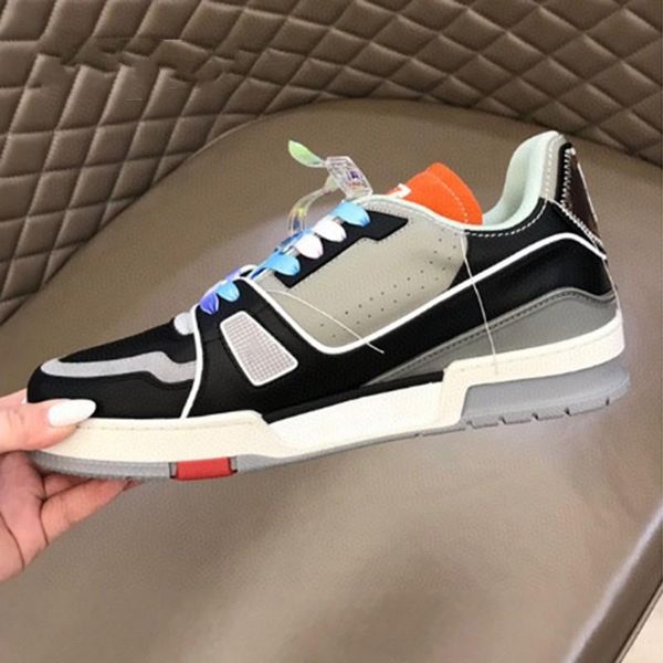 

fashion trainer casual shoes virgils alligator-embossed mens shoe black grey brown white green calf leather french ablohs sneaker intage feg