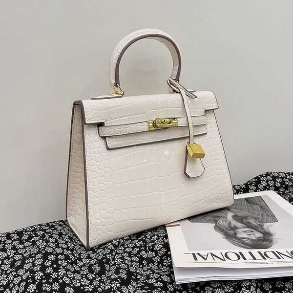 

h bag designer bags h erme handbags hi tag female summer 2022 new style fast handheld crossbody korean crocodile pattern kai