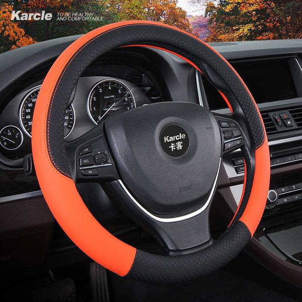 

steering wheel covers karcle 38cm car microfiber leather universal steer auto accessories t221108