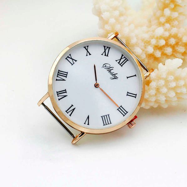 

watches shsby diy personalities clock titles new style big thin head with bracelet brush 911y, Slivery;brown