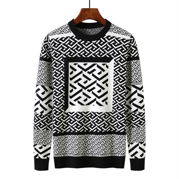 

designer sweater man for woman knit crow neck womens fashion letter black long sleeve clothes pullover oversized blue a35, White;black
