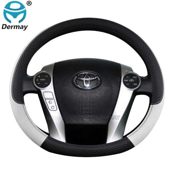 

steering wheel covers for toyota prius 30 20 v c prime car cover pu leather non-slip auto accessories t221108