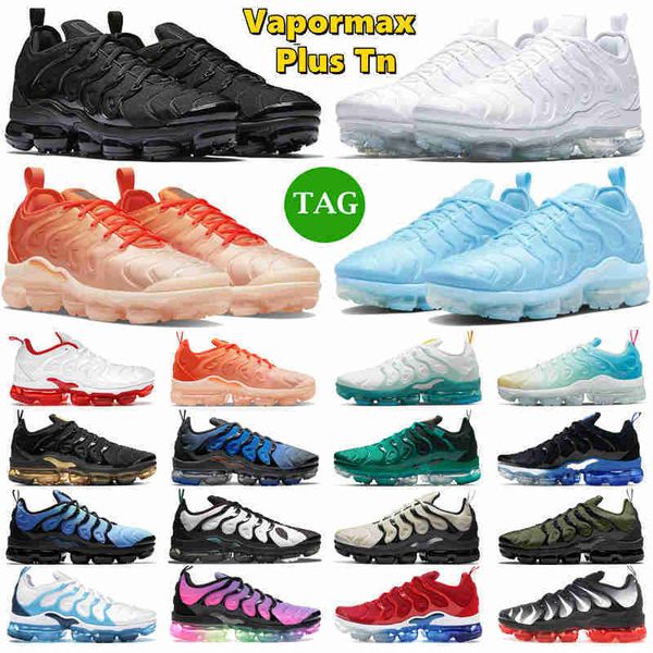 

running shoes mens trainers sport sneakers triple black white cherry university blue light bone cool grey tn plus men women tns size 36-47