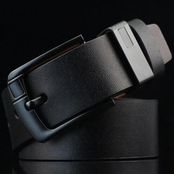 

2019 fashion belt leather men belt good quality smooth buckle mens belts for women belt jeans strap304s, Black;brown