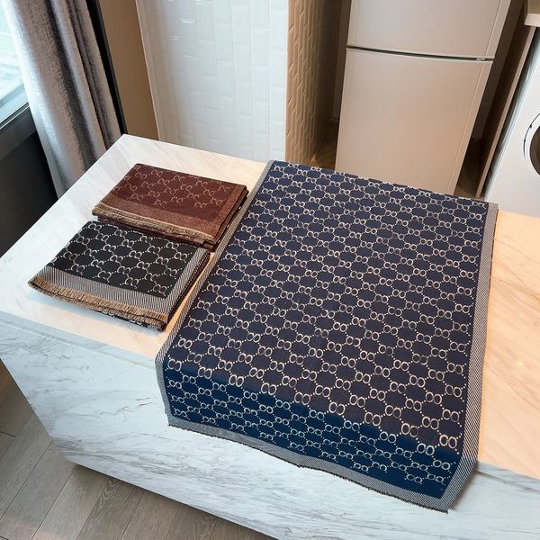 

35 fashion women's cashmere scarf full letter printed scarf soft warm scarf with label autumn and winter long shawl package, Blue;gray