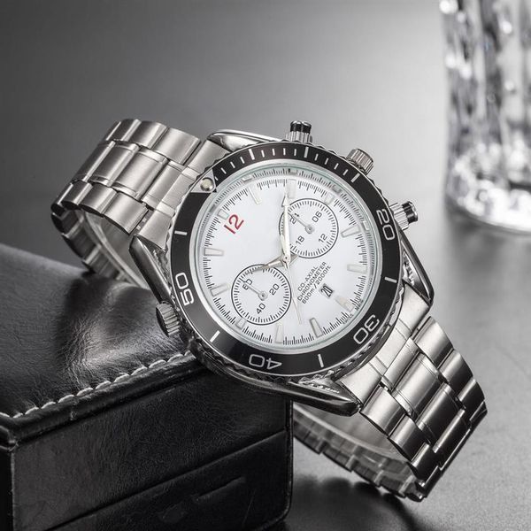 

luxury men's watch classic series stainless steel watches quartz wristwatches day date mens sport watches264p, Slivery;brown