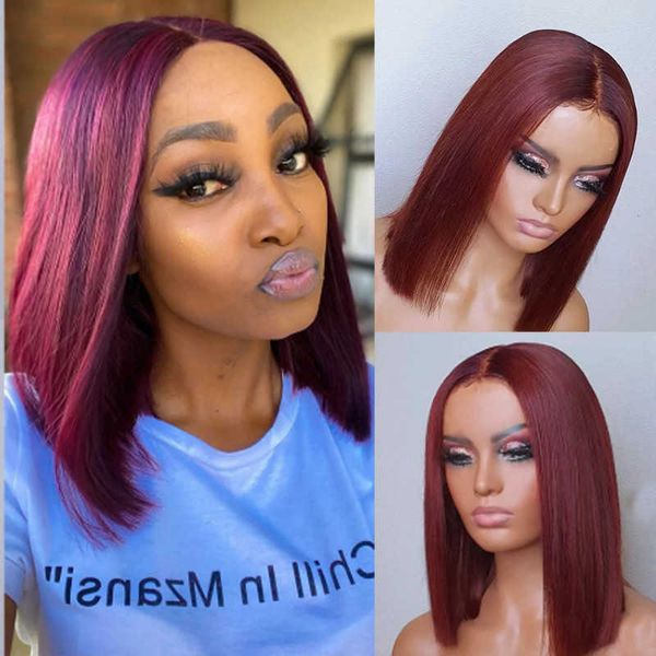 

hair lace wigs wig long straight hair fashion wine red medium split extended bobo chemical fiber headgear female, Black