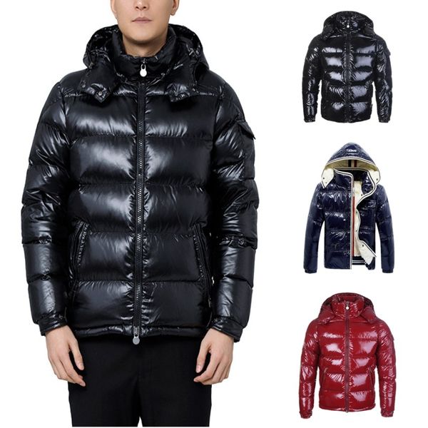 

mens down parkas mens winter puffer jacket designer down jackets for men black thick windproof warm hooded parka coat nfc label scan sml2xl3