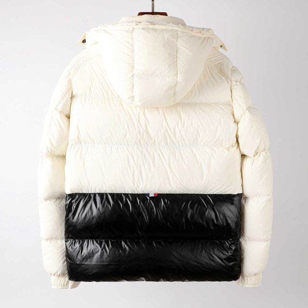 

designer maya men's down jacket chest print letters women's parka size 1-5, Black