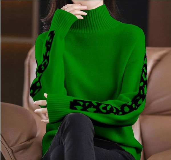 

women sweater half turtleneck long-sleeve knitted pullover autumn winter new female clothing sweaters for women jumper, White;black