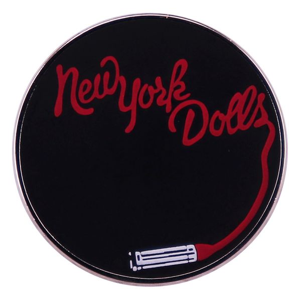 

rock band new york dolls brooch metal badge accessories pin, Blue