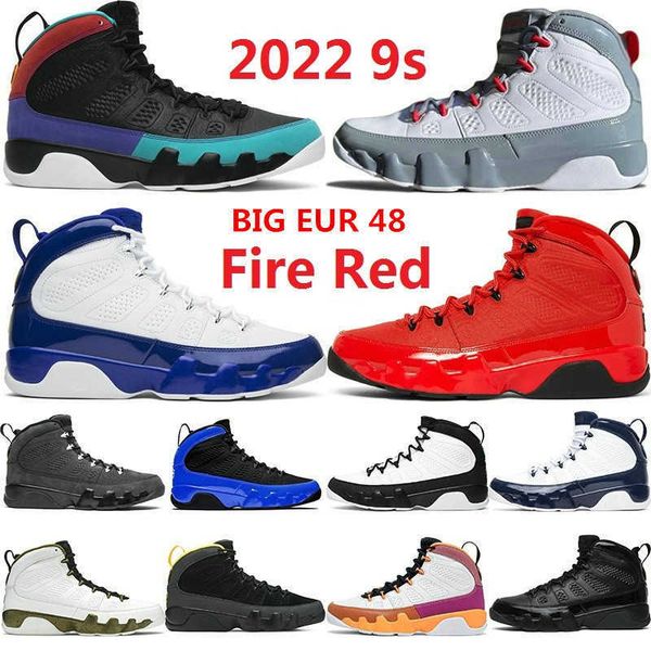 

2022 mens off basketball shoes 9 9s dark charcoal university gold racer blue particle cool grey chile fire red unc barons johnny kilroy size