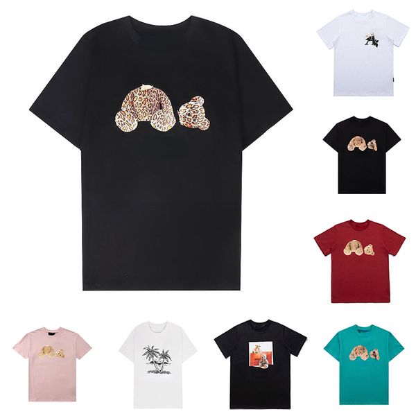 

women's t-shirts bear pattern t-shirt short sleeve tee girl female women print tshirt hip hop shirts, White