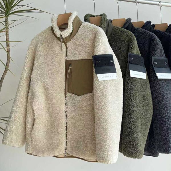 

designer mens jacket thick thermal classic retro autumn winter couple lamb fleece coat men's womens wear, Black;brown