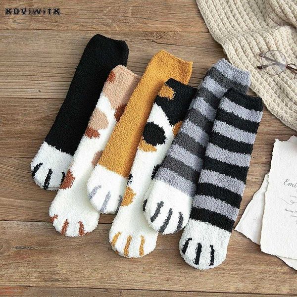

socks hosiery fashion womens cats paw stripe 3d socks cute funny thick girls cartoon animal fingers sock hosiery toe zebra/tiger/cat foot so, Black;white