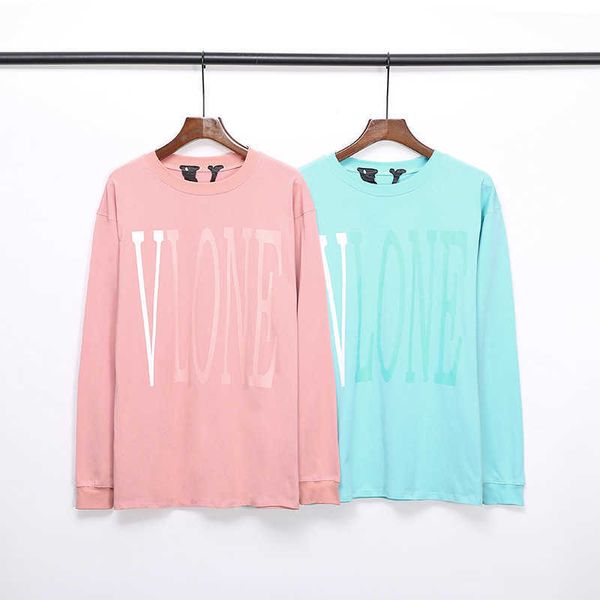 

men's hoody vlo one fashion designer long sleeve t-shirt street hip-hop rap loose round neck sweater hoodies cotton terry pullover, Black