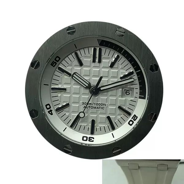 

mens automatic mechanical movement watches sapphire glass 5 atm waterproof rubber watchband diving super luminous u1 mens watch2022, Slivery;brown