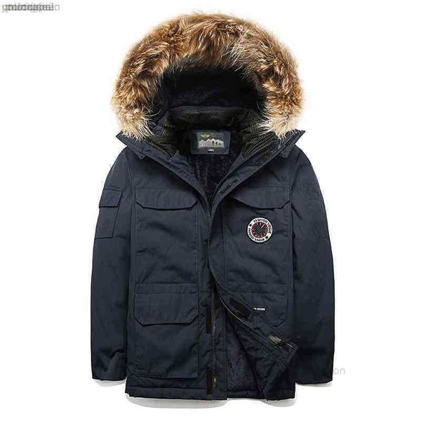 

designer luxury goosie down jacket fur ruff women cg winter fit warm canadas white goosing coat exterior pockets zipper stretch rib cuff the, Black