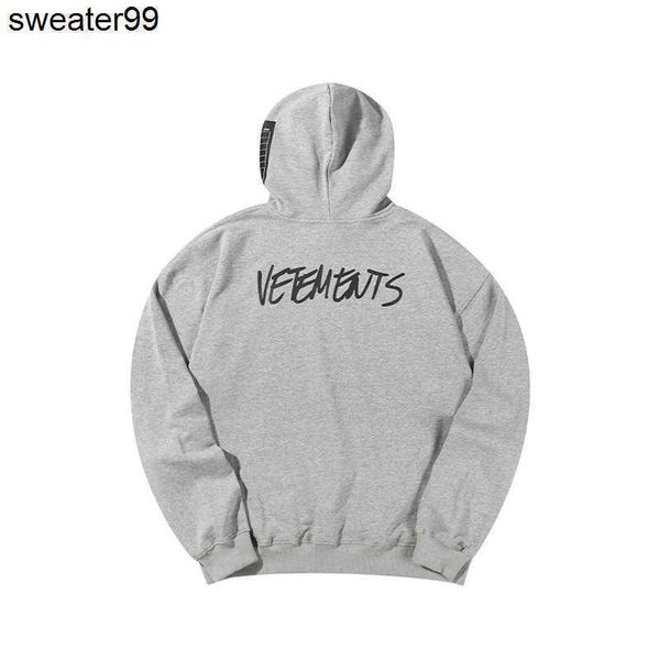

men's hoodies sweatshirts designer winter label cloth hooded sweatshirts vtm letter printing long men's streetwear hoodie, Black