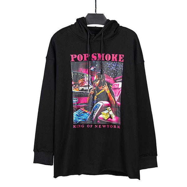 

men's hoody vlo one fashion designer brand new creative printing men women high street leisure hooded sweater hoodies cotton terry pull, Black