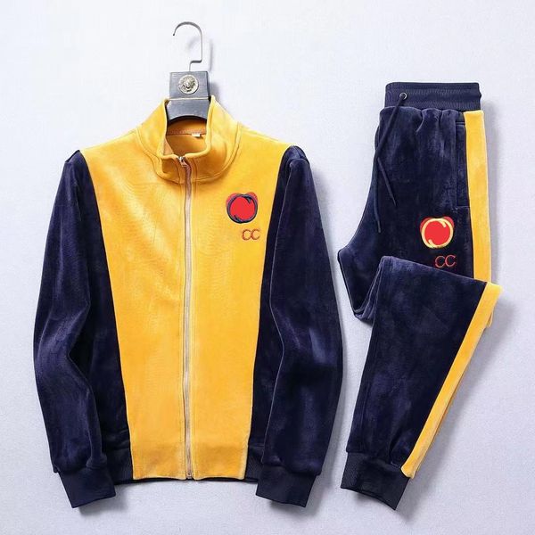 

new mens tracksuits fashion brand designer men suit spring autumn men's two-piece sportswear casual style suits eco0, Gray