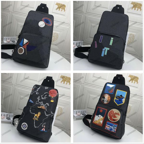 

avenue patches sling bag backpack damier graphite alps men's designer slingbag checkerboard pattern limited edition interlinked logo cr