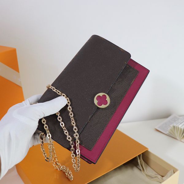 

classic flower buckle chain flap bag women designer square mini bags with cover