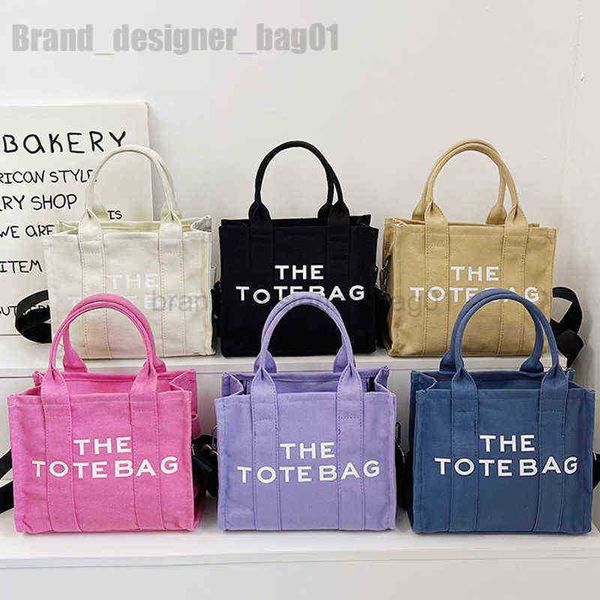 

2023 classic women totes new fashion letters tote bag canvas large capacity handbag s simple fashionable shopping shoulder crossbody for wom