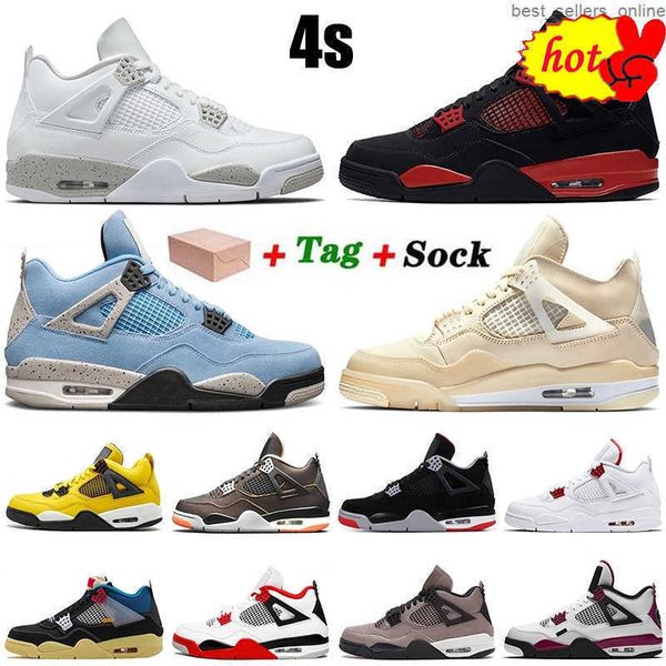 

basketball shoes mens trainers fire red thunder taupe haze university blue white 4 jumpman 4s womens what the oreo sail, Black