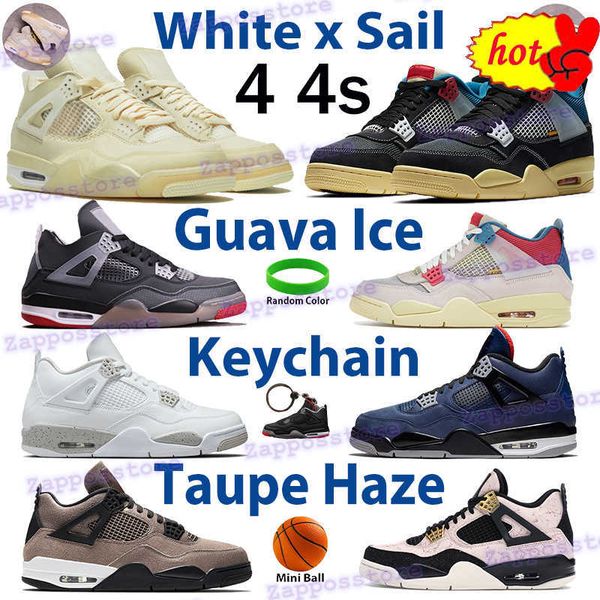 

basektball shoes sports sneakers women trainers oreo lemon pink rasta taupe haze with keychain 2022 white x sail bred 4 4s men guava ice, Black