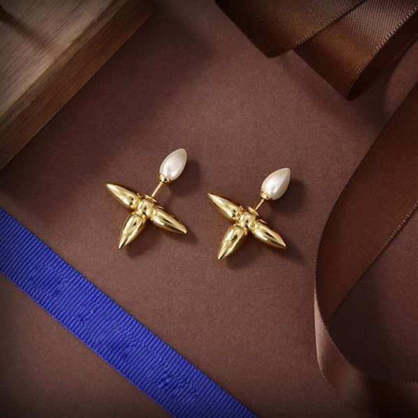 

cross stud earrings hoops l earing designer earrings for women jewelry love luxurys designers earrings studs des boucles oreilles hoop 234b, Golden;silver