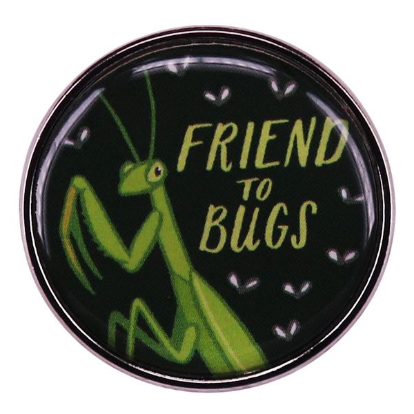 

friends of bedbugs mantis brooch cartoon metal badge accessories pins, Blue