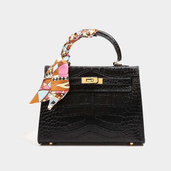 

h bag handbags brand fashion h ermese leather bags silk scarf crocodile pattern head layer cow women chaoxin net red one shoulder messenger