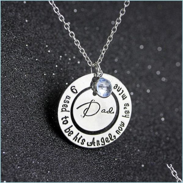 

pendant necklaces pretty mom dad necklace mothers day beautif jewelry gift circle pendant drop delivery necklaces pendants dhogj, Silver