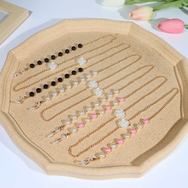 

three dimensional flower glasses chain lanyard creative flower mask anti-skid chain trend neck necklace