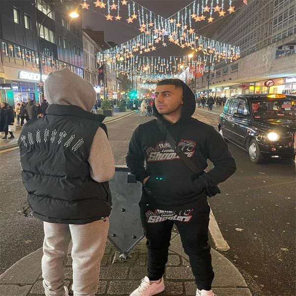 

men trapstar hoodies streetwear sportswear pullovers jogging pants, Black