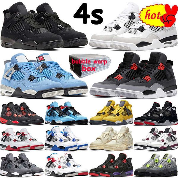 

og box 4s military black cat basketball shoes men women jumpman 4 sail university blue infrared pure money neon motorsports white oreo mens