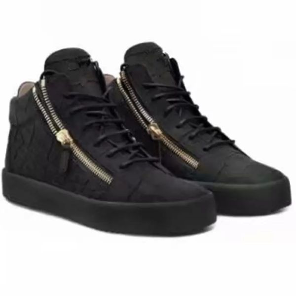 

casual shoes real leather sneakers men shoes chaussures de designer loafers martin frankie the crocodile grain d giuseppes zanotties wfn, Black