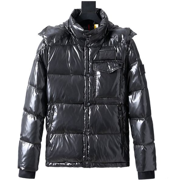 

mens jackets fashion parkas down coat hooded jacket casual windbreaker warm zipper thick outwear coats, Black