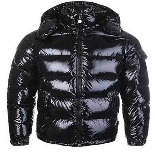

men winter man down jacket puffer jackets hooded thick coats mens women couples parka winters coat, Black