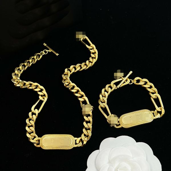 

luxury designed brass cuban crude chain necklaces bracelet earring banshee medusa head portrait pendant 18k gold plated women's jewelry, Black