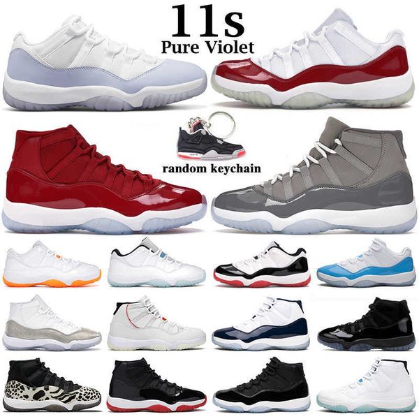 

jumpman 11s men basketball shoes bred cherry cool grey instinct 25th anniversary bred concord mens women 11 cap and gown trainers sneakers q, Black