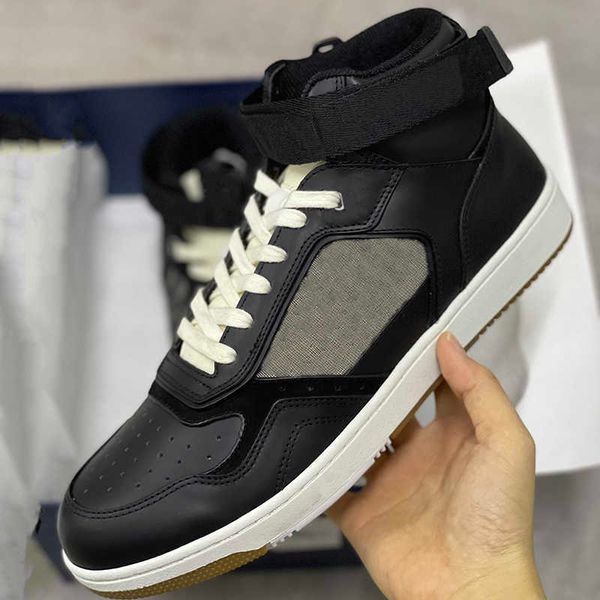 

designer sneakers for men women high platform trainers low calfskin casual shoes runner shoes with box 258, Black