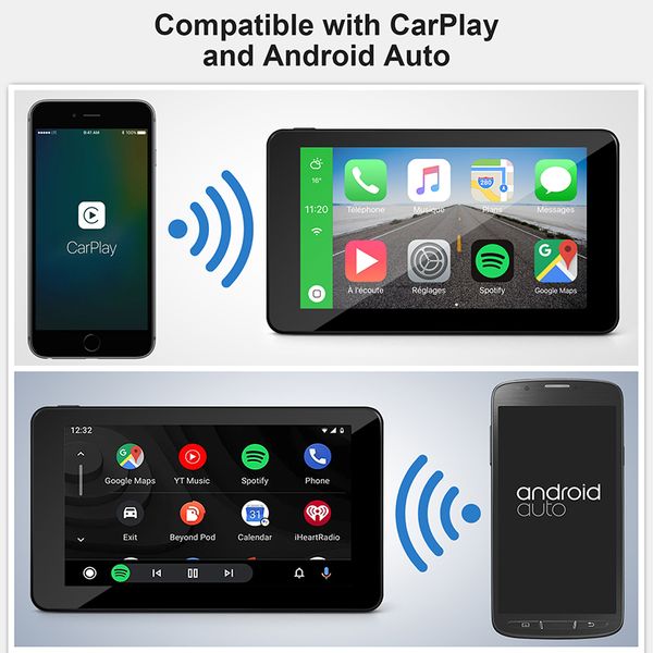 

xinmy 7 inch car video portable touch screen wireless carplay tablet android stereo multimedia bluetooth navigation with cameras